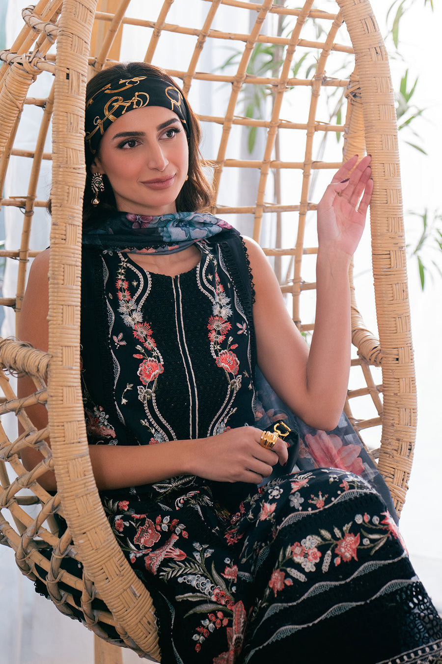 Neeshay Symphony Embroidered Lawn Unstitched 3Pc Suit - PULSE