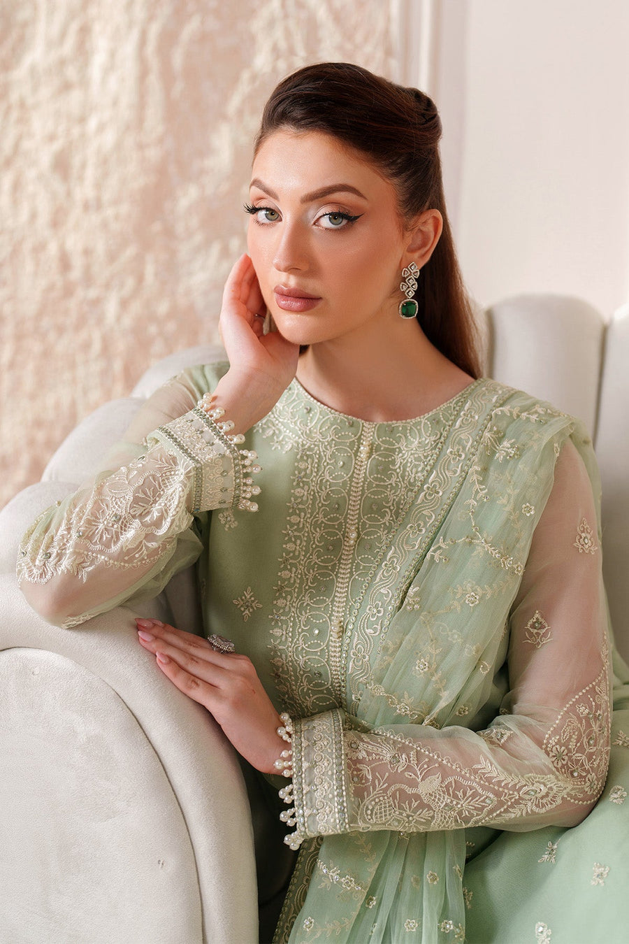 Threads by Alizeh Embroidered Chiffon Unstitched 3Pc Suit AF-BDHG-5038-Arden