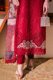 Neeshay Symphony Embroidered Lawn Unstitched 3Pc Suit - SCARLET