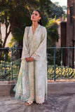 Neeshay Summer Lines Printkari Embroidered Lawn Unstitched 3Pc Suit - MEADOW MIST