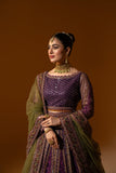 Hemstitch Unstitched Wedding Formal Net 3Pc Suit WDU-05 Rani