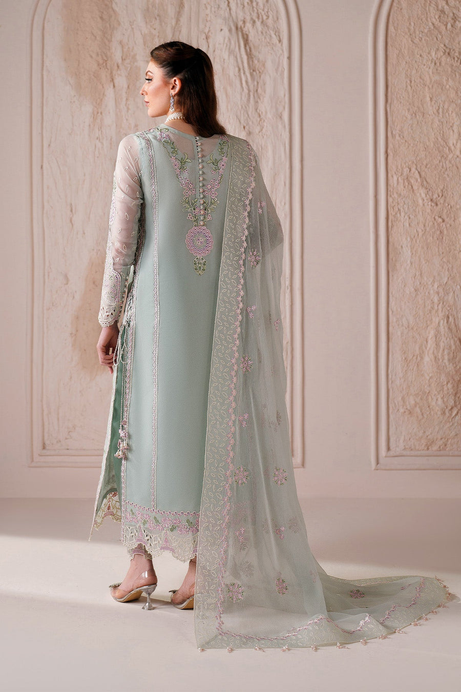 Threads by Alizeh Embroidered Chiffon Unstitched 3Pc Suit AF-BDHG-5040-Nayla