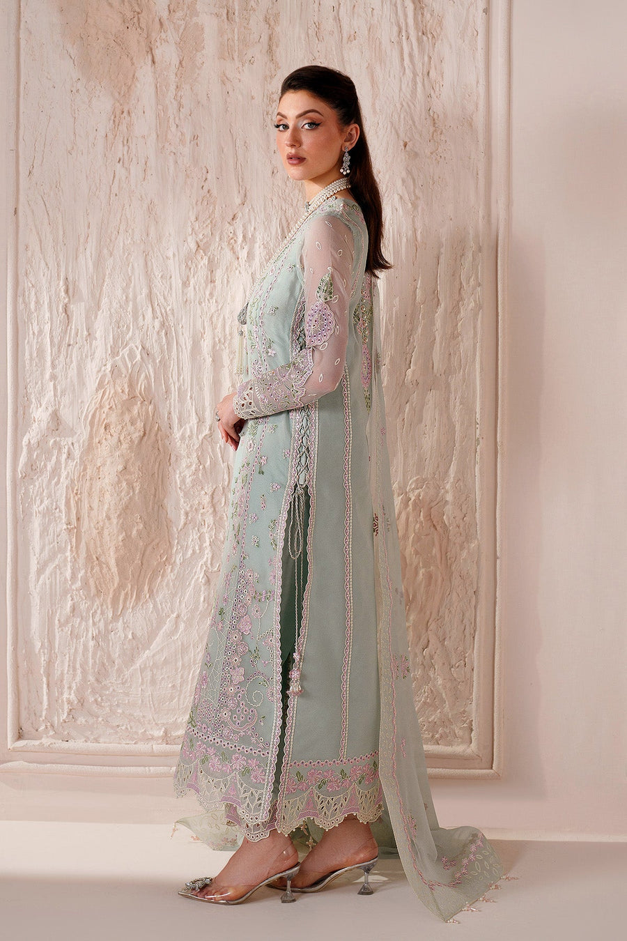 Threads by Alizeh Embroidered Chiffon Unstitched 3Pc Suit AF-BDHG-5040-Nayla