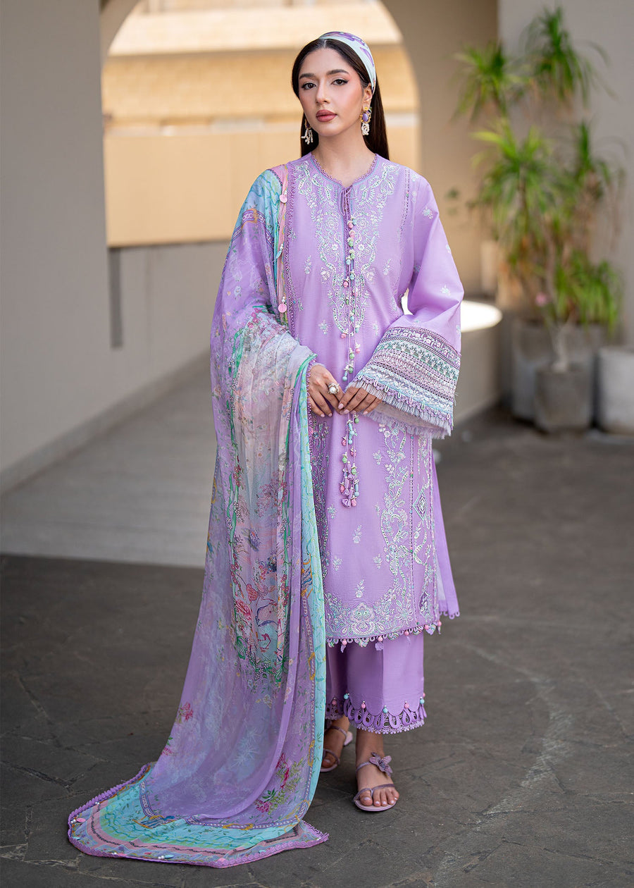 Kanwal Malik Mira Summer Lawn Unstitched Embroidered 3Pc Suit - Siana