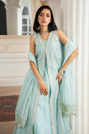 Zarif Nafees Sequins Embroidered Net Unstitched 3Pc Suit ZNAF - 04 KEREM