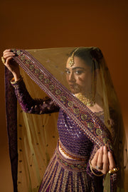 Hemstitch Unstitched Wedding Formal Net 3Pc Suit WDU-05 Rani