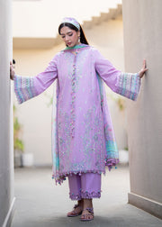 Kanwal Malik Mira Summer Lawn Unstitched Embroidered 3Pc Suit - Siana