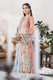 Nazneen by Avyana Embroidered Net Unstitched 4Pc Suit - Hayaat