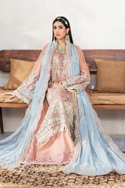 Nazneen by Avyana Embroidered Net Unstitched 4Pc Suit - Hayaat