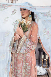 Nazneen by Avyana Embroidered Net Unstitched 4Pc Suit - Hayaat