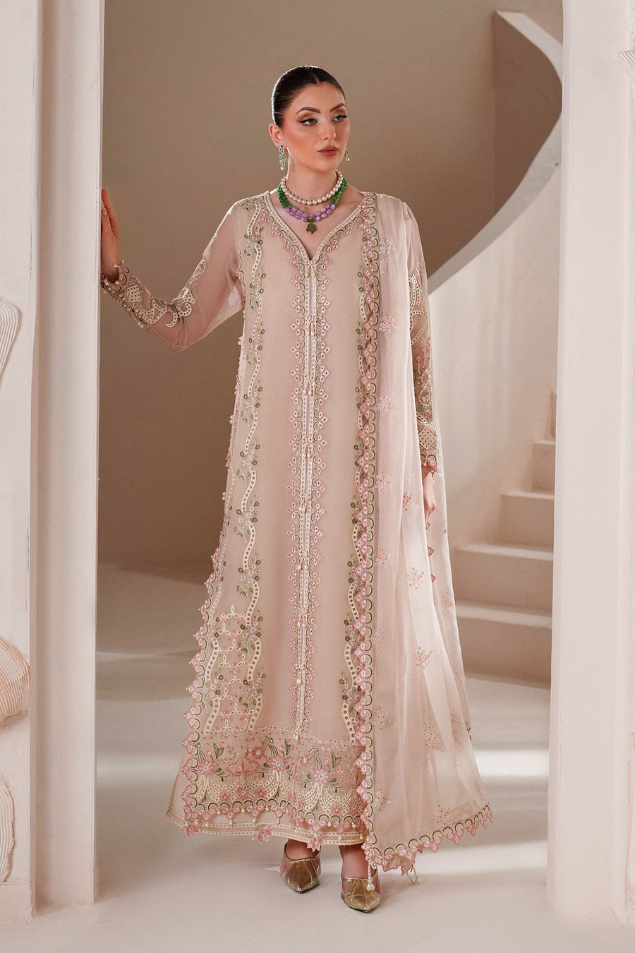 Threads by Alizeh Embroidered Chiffon Unstitched 3Pc Suit AF-BDHG-5037-Niora