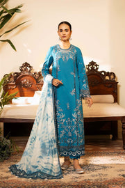 Zarposh Sajni Embroidered Lawn Unstitched 3Pc Suit - Azal
