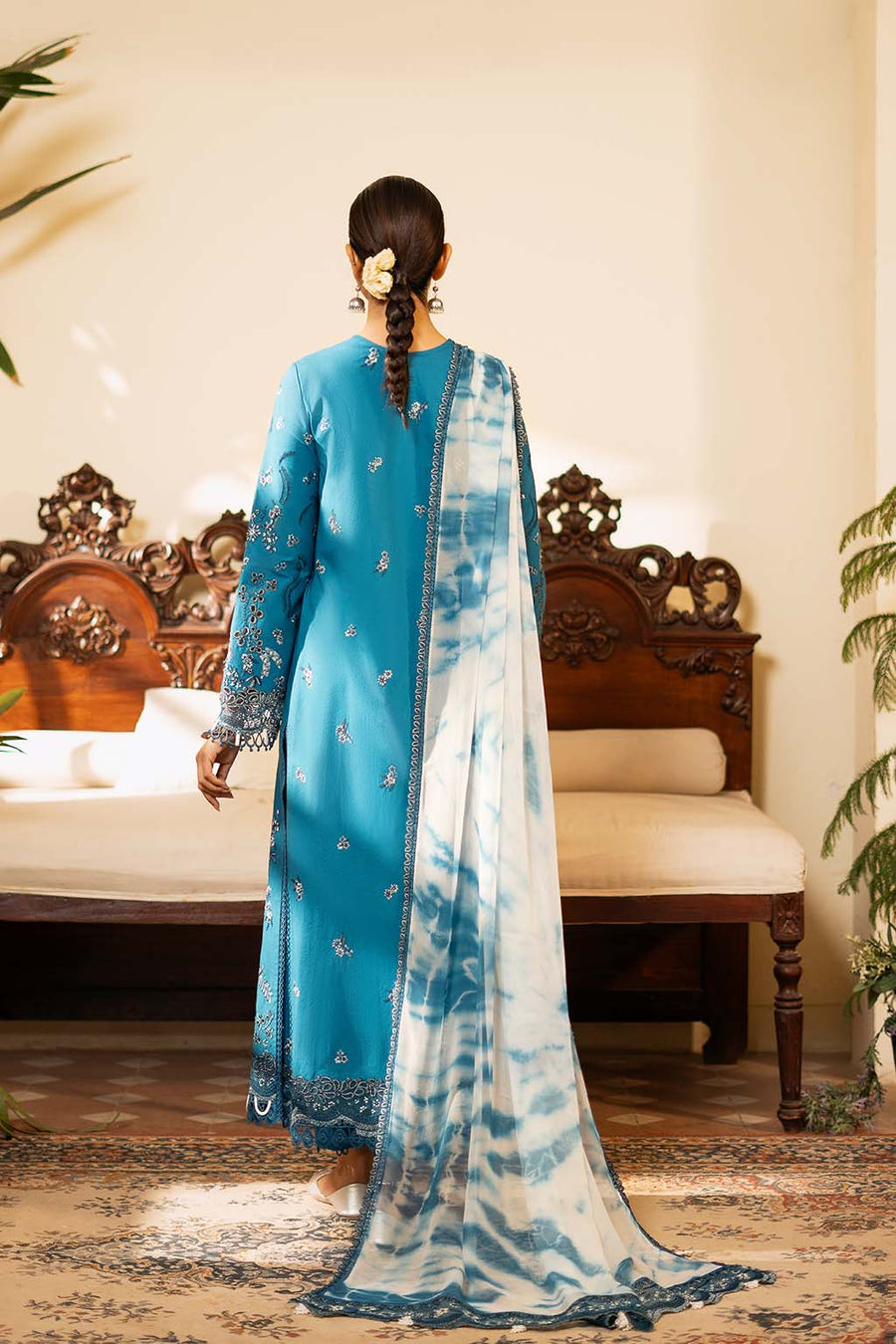Zarposh Sajni Embroidered Lawn Unstitched 3Pc Suit - Azal