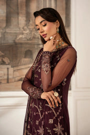 Zarif Formals Sequins Embroidered Net Unstitched 3Pc Suit ZFE-06 DAHLIA