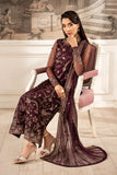 Zarif Formals Sequins Embroidered Net Unstitched 3Pc Suit ZFE-06 DAHLIA