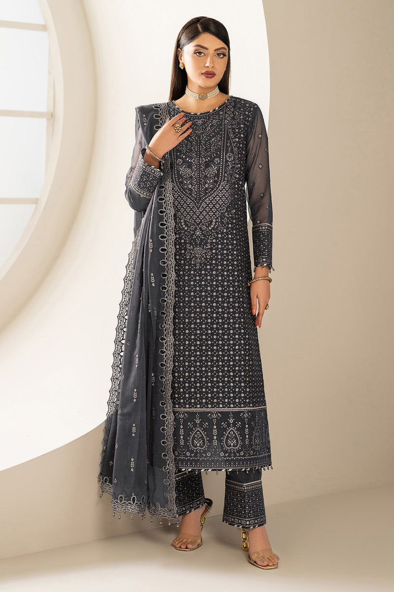Alizeh Formals Embroidered Chiffon Unstitched 3Pc Suit AF-CH-2188-Akoya