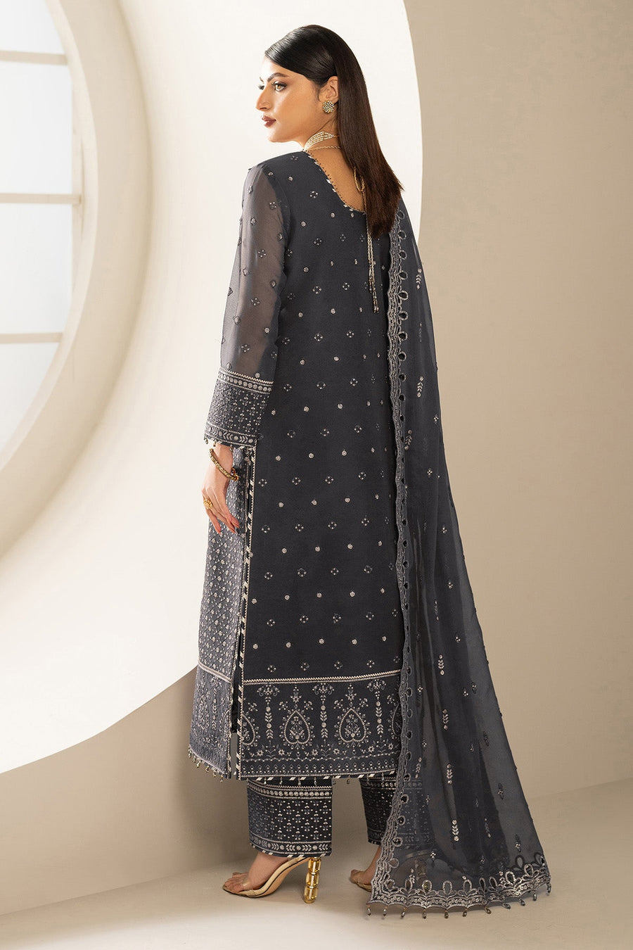 Alizeh Formals Embroidered Chiffon Unstitched 3Pc Suit AF-CH-2188-Akoya
