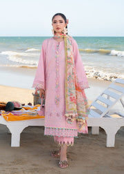 Kanwal Malik Mira Summer Lawn Unstitched Embroidered 3Pc Suit - Rosee
