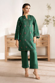 Zarposh Basic Pret Embroidered Cotton 2Pc Suit ( Ready To Wear ) - Jade