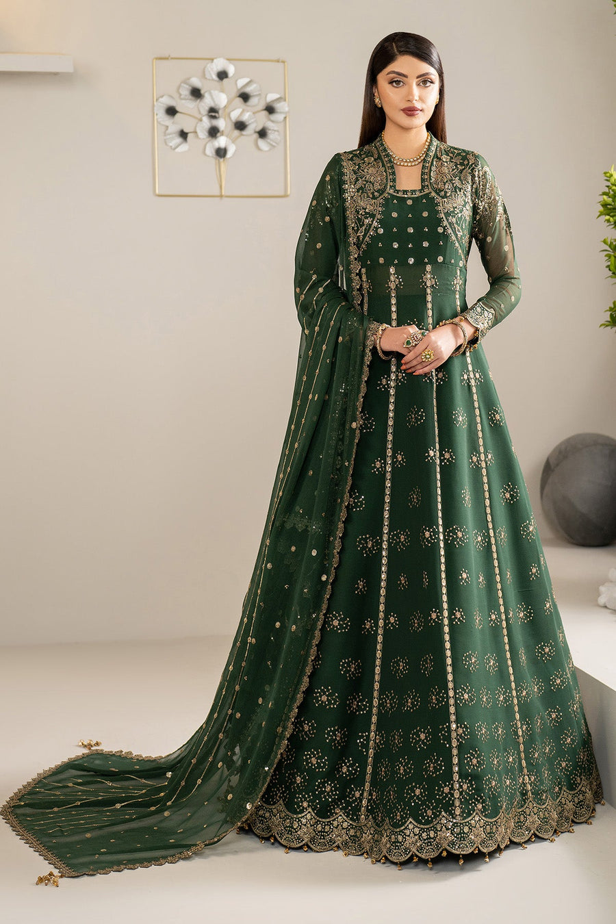 Alizeh Formals Embroidered Chiffon Unstitched 3Pc Suit AF-CH-2184-Elza
