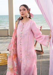 Kanwal Malik Mira Summer Lawn Unstitched Embroidered 3Pc Suit - Rosee