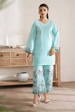 Zarposh Basic Pret Embroidered Cotton 2Pc Suit ( Ready To Wear ) - Aqua