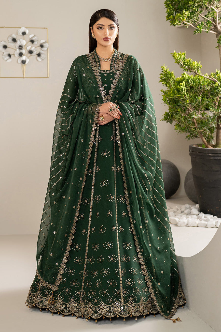 Alizeh Formals Embroidered Chiffon Unstitched 3Pc Suit AF-CH-2184-Elza