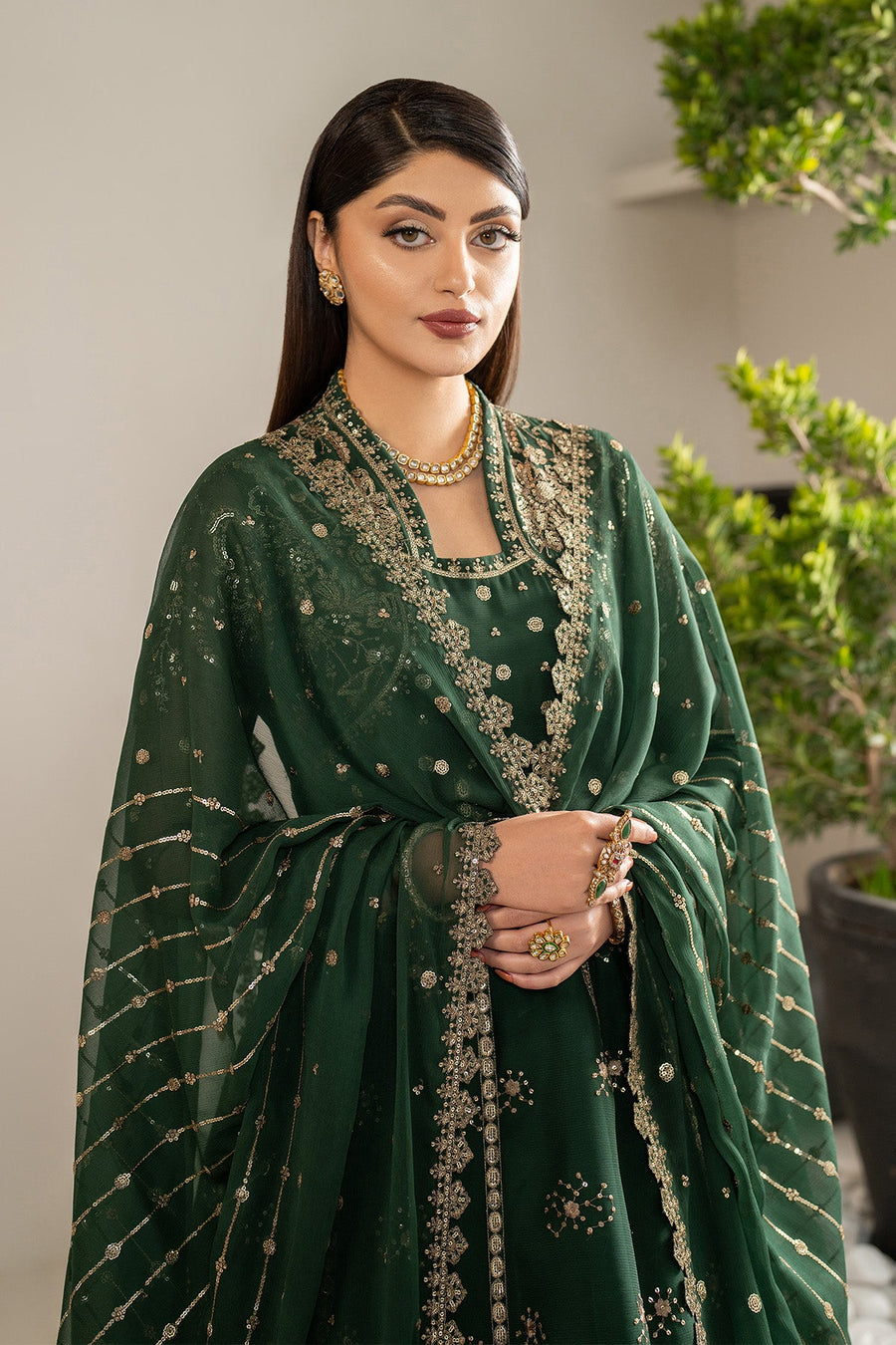 Alizeh Formals Embroidered Chiffon Unstitched 3Pc Suit AF-CH-2184-Elza
