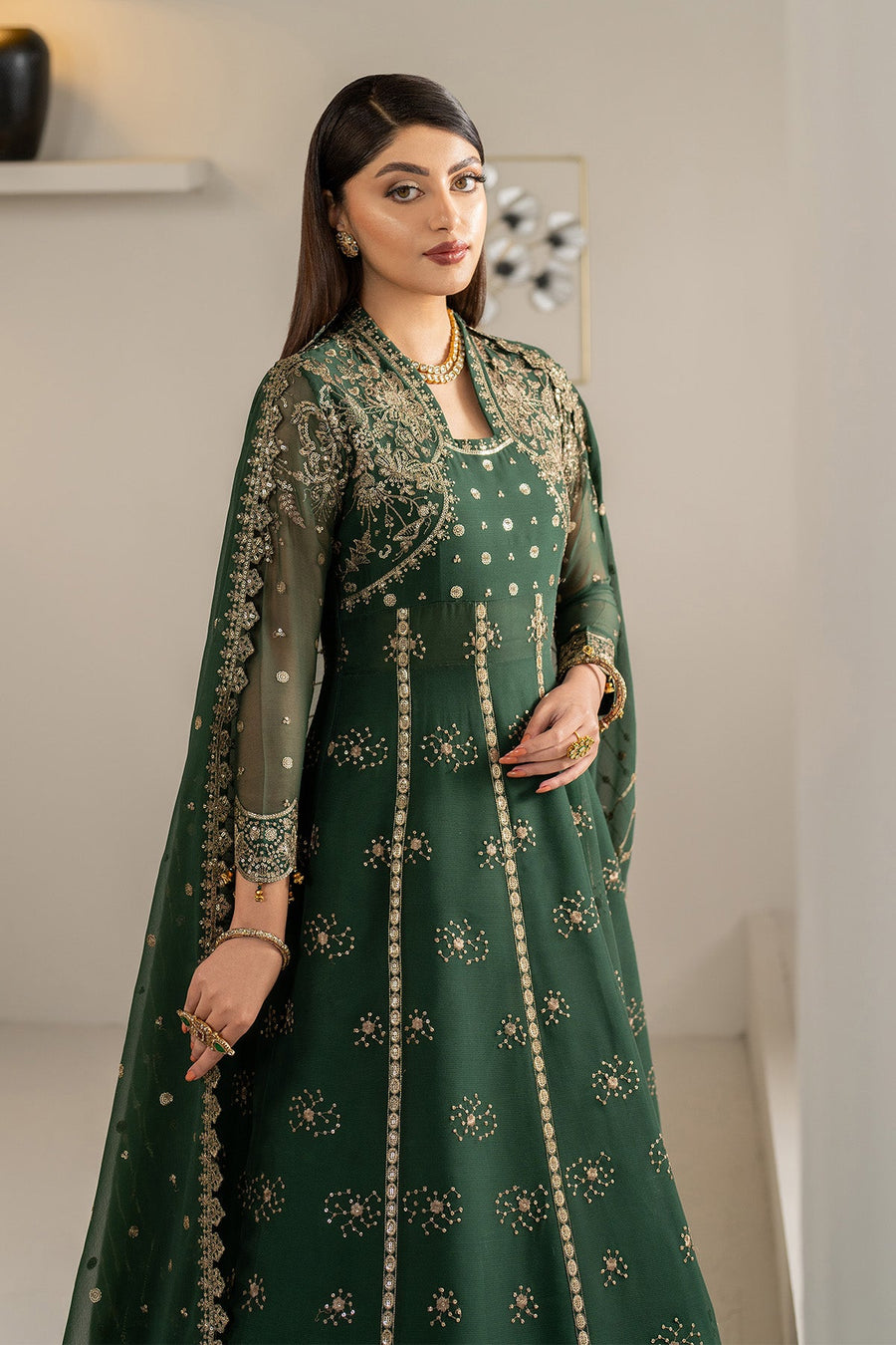 Alizeh Formals Embroidered Chiffon Unstitched 3Pc Suit AF-CH-2184-Elza