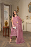 Hemstitch Embroidered Luxury Chiffon Unstitched 3Pc Suit - Zaira