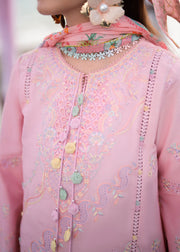 Kanwal Malik Mira Summer Lawn Unstitched Embroidered 3Pc Suit - Rosee