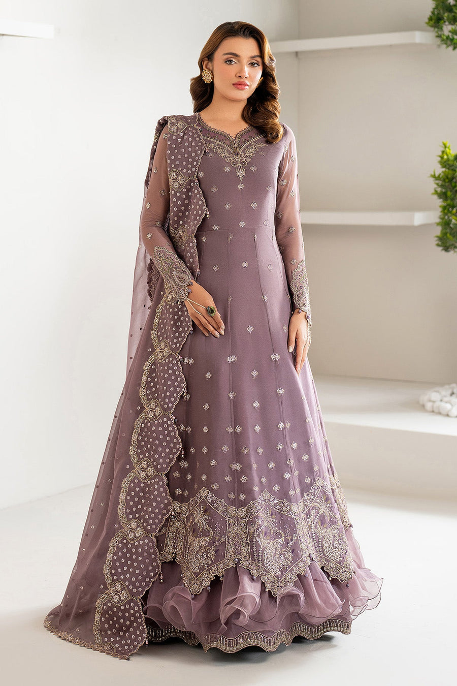 Alizeh Formals Embroidered Chiffon Unstitched 3Pc Suit AF-CH-2183-Julia