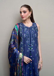 Kanwal Malik Mira Summer Lawn Unstitched Embroidered 3Pc Suit - Solene