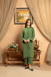 HemStitch Basic Bliss Georgette Stitched 2Piece Suit - Teal Temptation