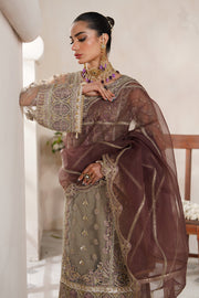 Nazneen by Avyana Embroidered Net Unstitched 4Pc Suit - Inara