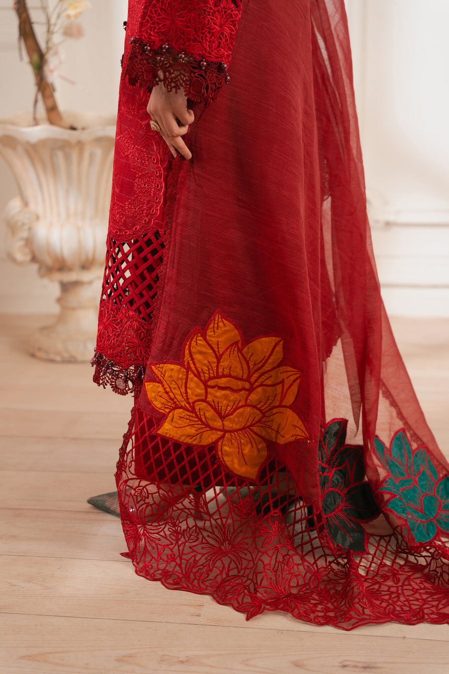 Zivah Apparel Unstitched Embroidered Luxury Lawn 3Pc Suit - Bella