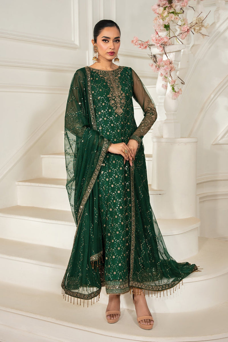 Zarif Nafees Sequins Embroidered Net Unstitched 3Pc Suit ZNAF - 03 MELISA