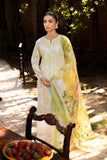 Neeshay Summer Lines Printkari Lawn Unstitched 3Pc Suit - OLIVINE