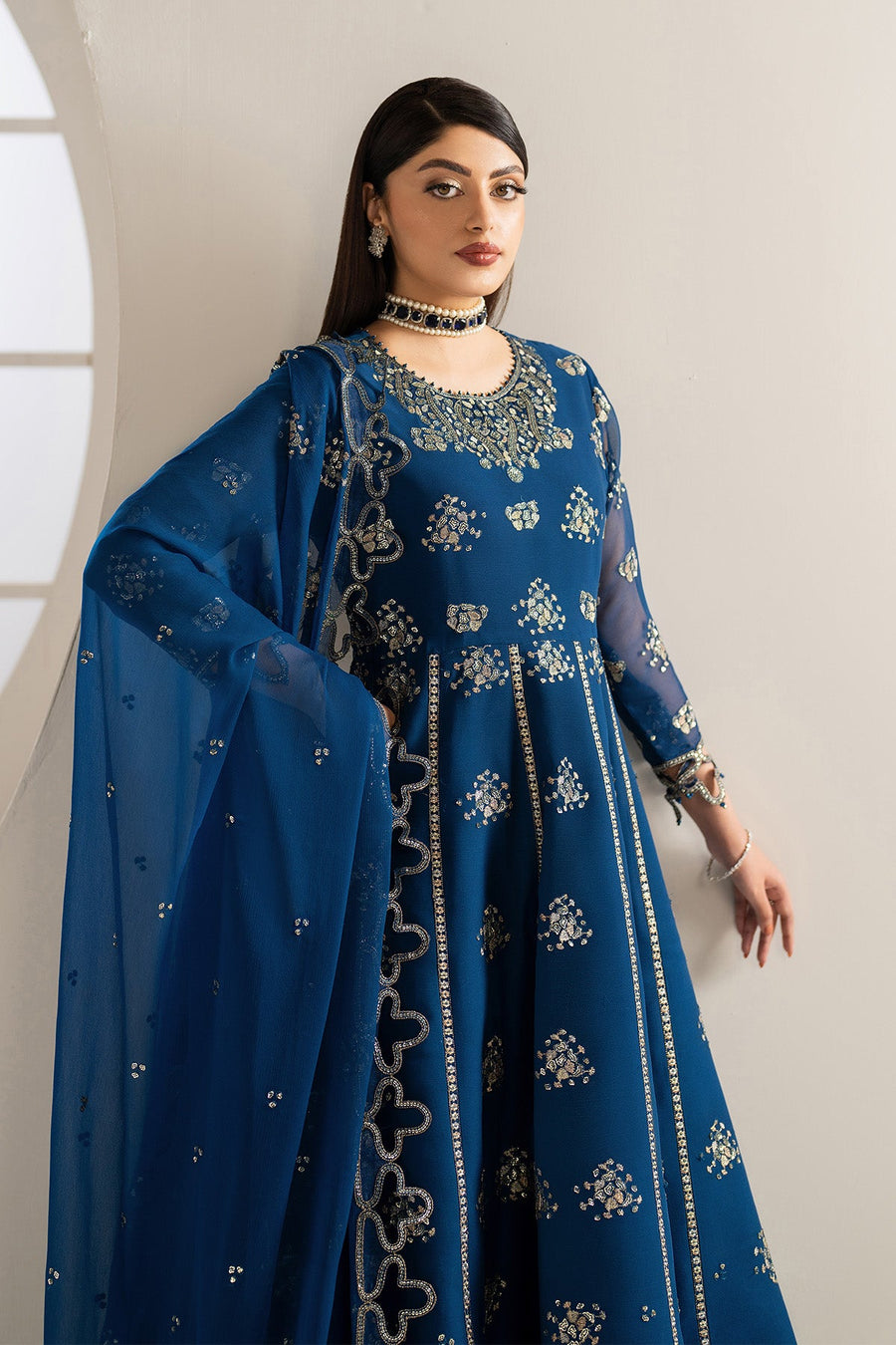Alizeh Formals Embroidered Chiffon Unstitched 3Pc Suit AF-CH-2186-Pernia