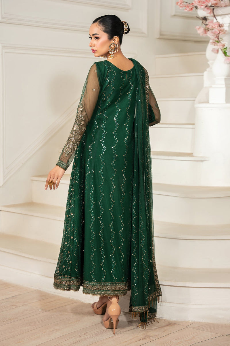 Zarif Nafees Sequins Embroidered Net Unstitched 3Pc Suit ZNAF - 03 MELISA
