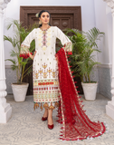 HemStitch Virsa Festive Unstitched Embroidered Lawn 3Pc Suit - GOLNAR