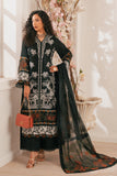 Zivah Apparel Unstitched Embroidered Luxury Lawn 3Pc Suit - Coral