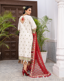 HemStitch Virsa Festive Unstitched Embroidered Lawn 3Pc Suit - GOLNAR