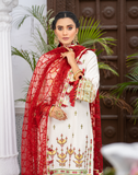 HemStitch Virsa Festive Unstitched Embroidered Lawn 3Pc Suit - GOLNAR