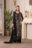 Hemstitch Embroidered Luxury Chiffon Unstitched 3Pc Suit - Leia