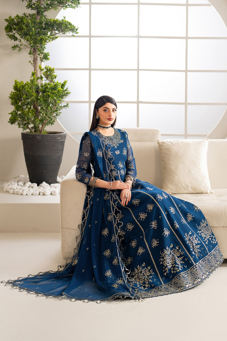 Alizeh Formals Embroidered Chiffon Unstitched 3Pc Suit AF-CH-2186-Pernia