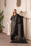 Hemstitch Embroidered Luxury Chiffon Unstitched 3Pc Suit - Leia