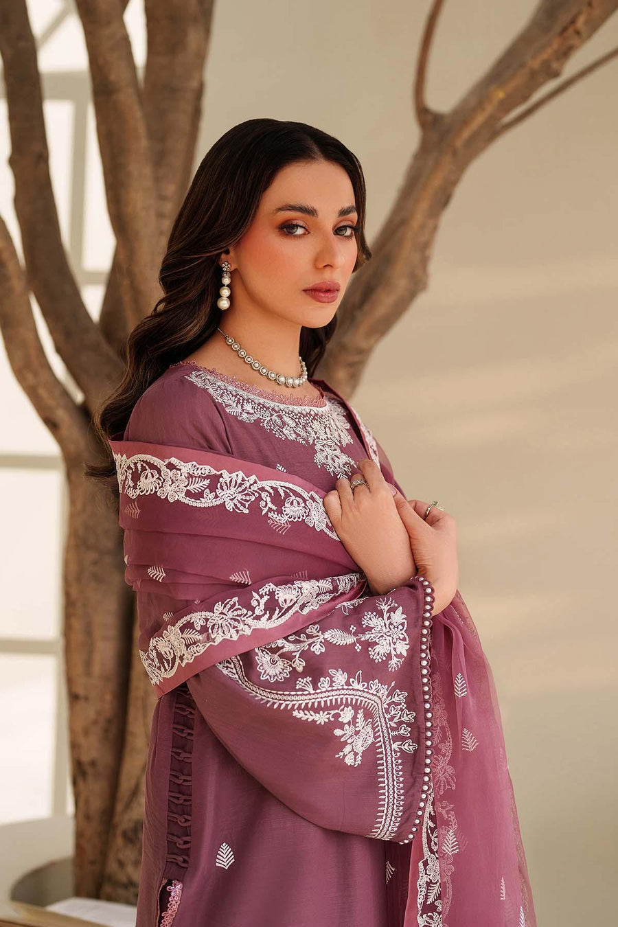 Zarif Exclusive Tabeer Embroidered Raw Silk Unstitched 3Pc Suit D-08 Sung