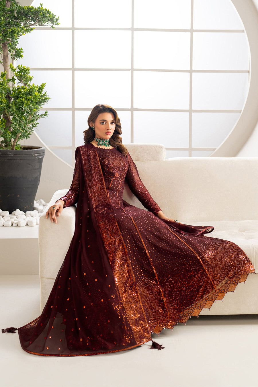 Alizeh Formals Embroidered Chiffon Unstitched 3Pc Suit AF-CH-2190-Liyana