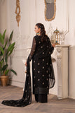 Hemstitch Embroidered Luxury Chiffon Unstitched 3Pc Suit - Leia